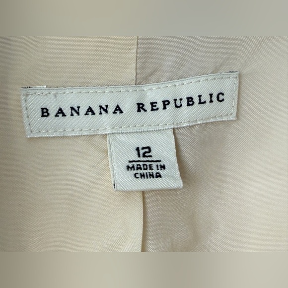 Banana Republic Women’s Silk Wool Blend Ivory Blazer Size 12 Career Capsule - Picture 5 of 13